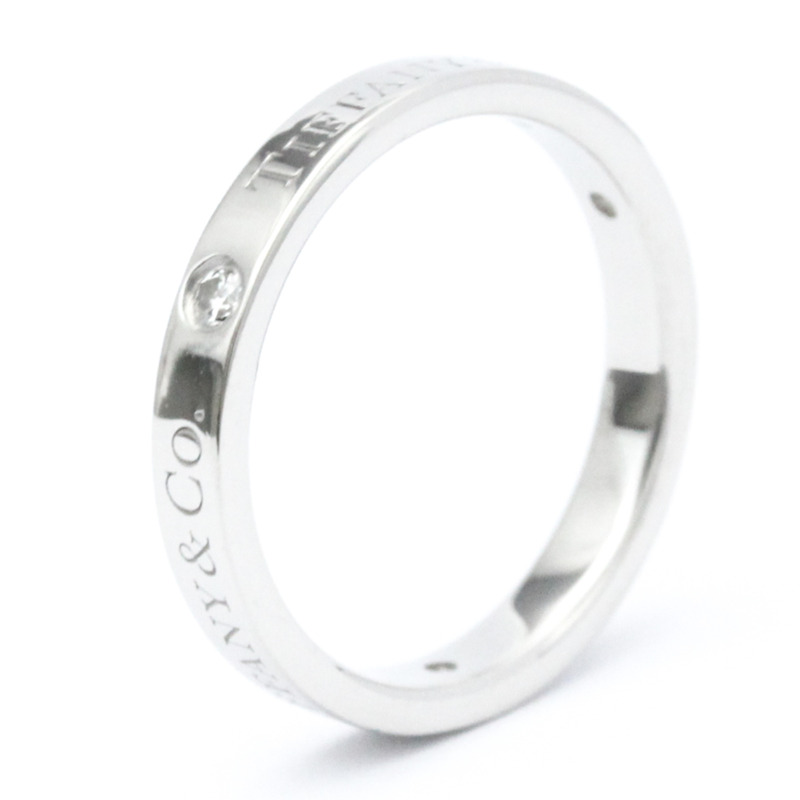 【日本直送】蒂芬妮扁平戒指 23776316 鉑金鑽石戒指 克拉/0.07-8