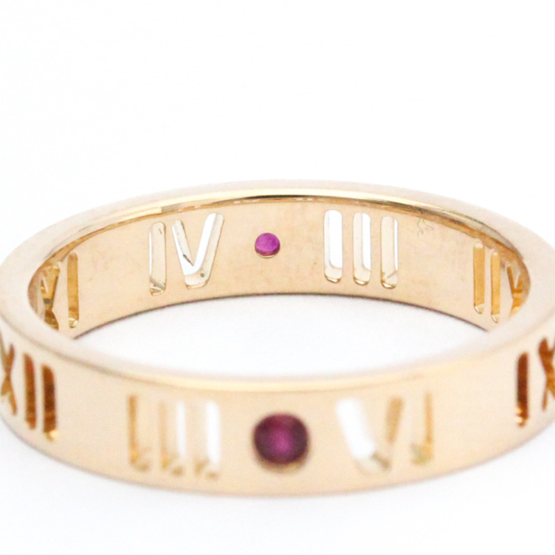 【日本直送】Tiffany Atlas 穿孔鑽石戒指 玫瑰金 (18K) 時尚紅寶石戒指 玫瑰金-6