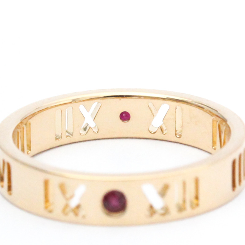 【日本直送】Tiffany Atlas 穿孔鑽石戒指 玫瑰金 (18K) 時尚紅寶石戒指 玫瑰金-7