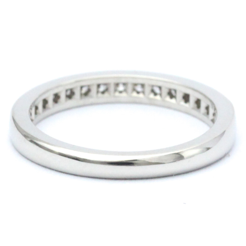 【日本直送】蒂芬妮槽鑲半鑽戒指鉑金時尚鑽石戒指戒指銀色-2