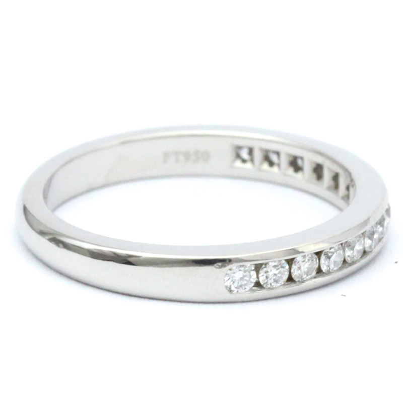 【日本直送】蒂芬妮槽鑲半鑽戒指鉑金時尚鑽石戒指戒指銀色-3