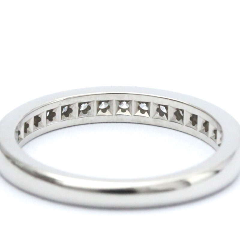 【日本直送】蒂芬妮槽鑲半鑽戒指鉑金時尚鑽石戒指戒指銀色-6