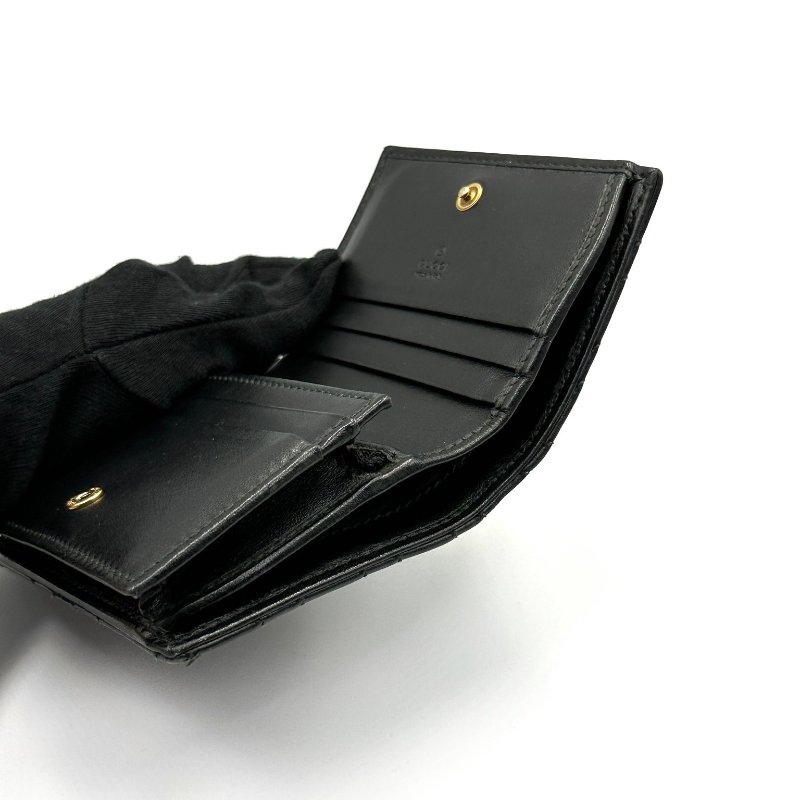 GUCCI Marmont 短夾 - 黑-3