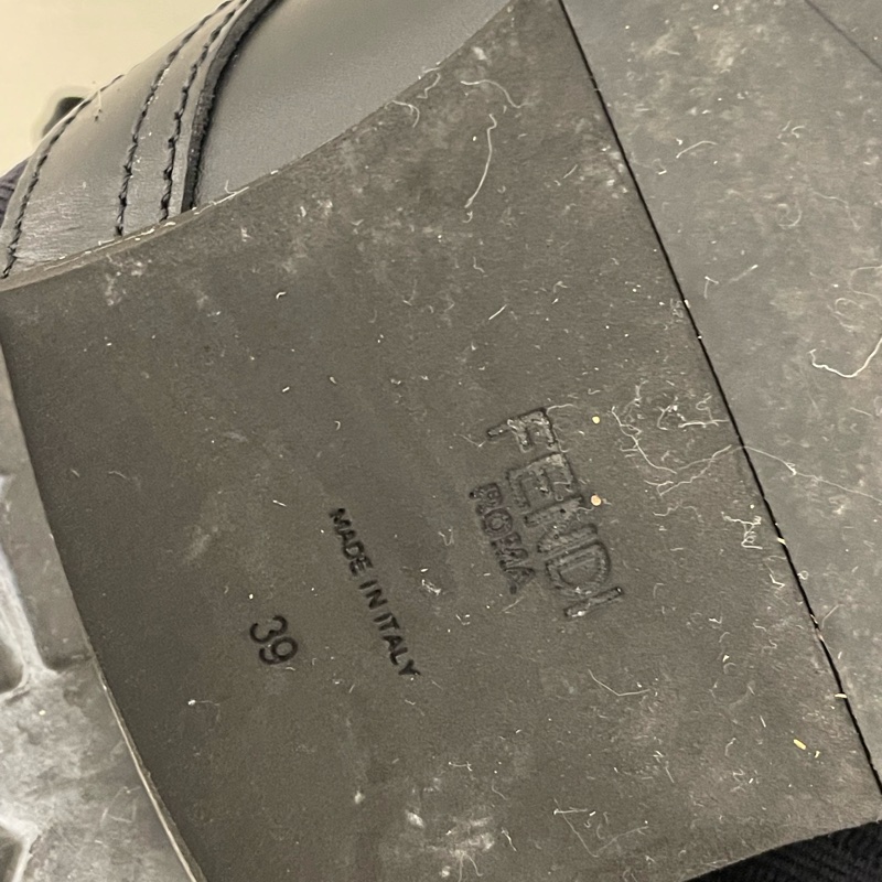 fendi黑色logo短靴-4