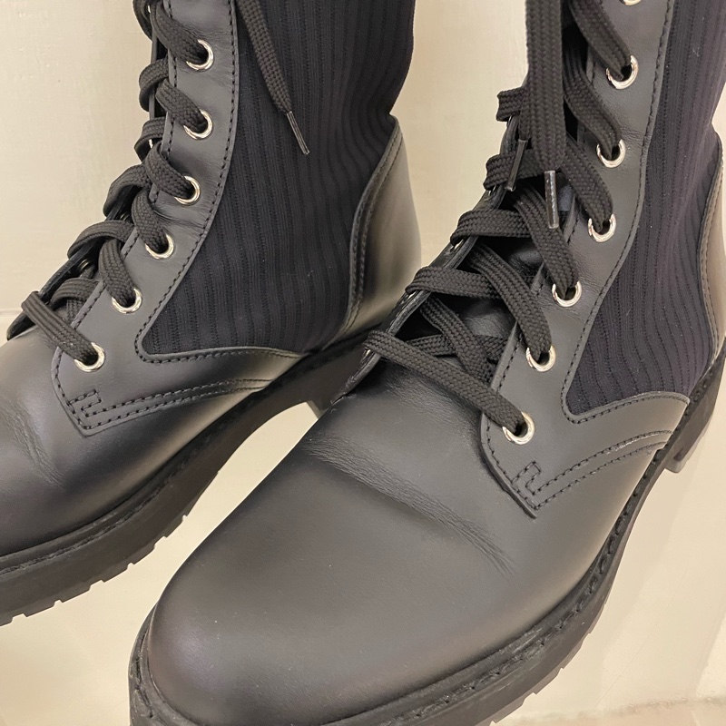 fendi黑色logo短靴-5