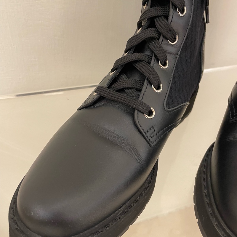 fendi黑色logo短靴-15