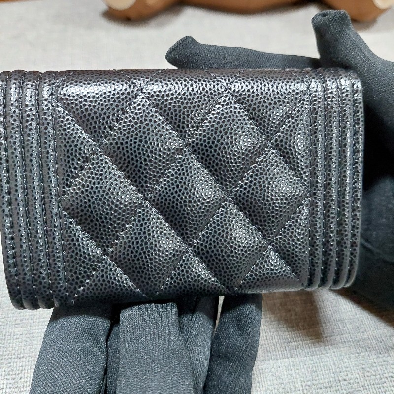 CHANEL  BOY掀蓋卡包，芯片款-4