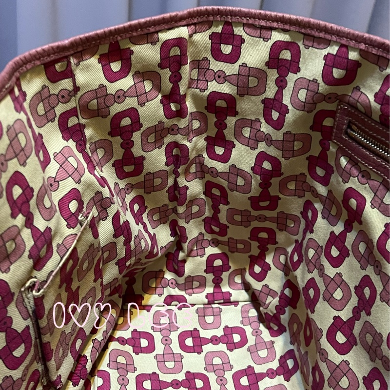 GUCCI 139260 桃紅粉邊 蝴蝶 緹花布 手提包 肩背包 托特包 購物包 BOOKTOTE 優惠款 二手精品-5