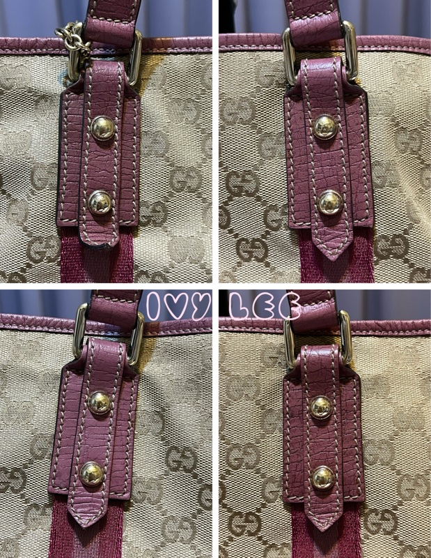 GUCCI 139260 桃紅粉邊 蝴蝶 緹花布 手提包 肩背包 托特包 購物包 BOOKTOTE 優惠款 二手精品-15