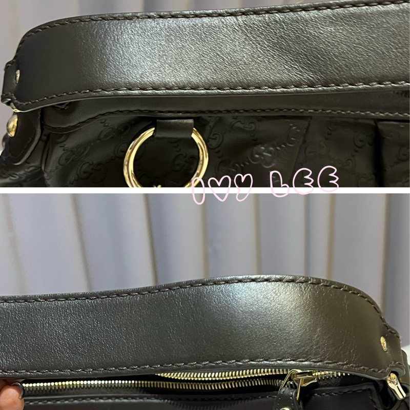 GUCCI 深咖啡牛皮 Sukey Hobo 肩背包 手提包（售出） 364843 近新優惠 二手精品-13