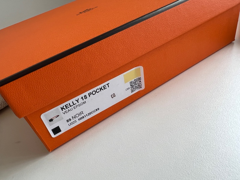 全新 Hermes 愛馬仕 Kelly 黑金 皮帶 Kelly 18 pocket Epsom-15