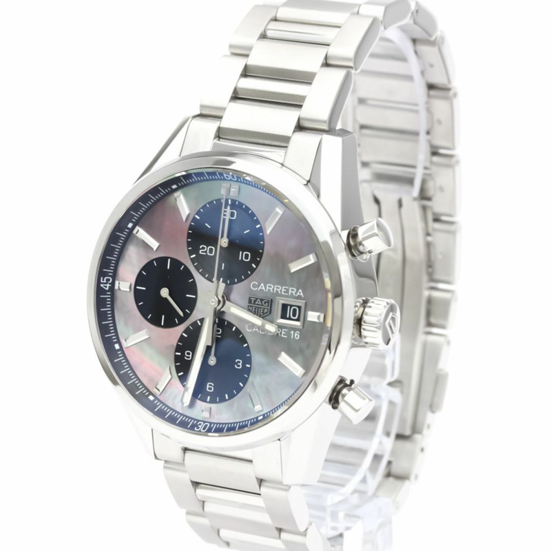 【日本直送】泰格豪雅 Carrera Calibre 16 計時碼錶 MOP 錶盤男士手錶 CBK2116 BF553663-1