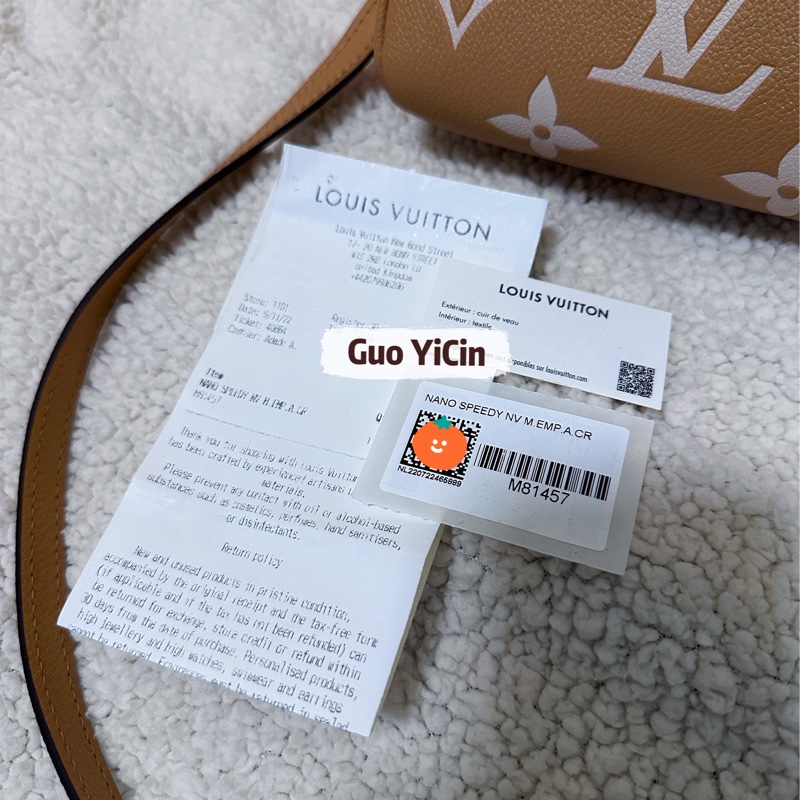 (售出別私訊囉)稀有釋出!全配!LV nano speedy 限定奶茶色晶片款-13