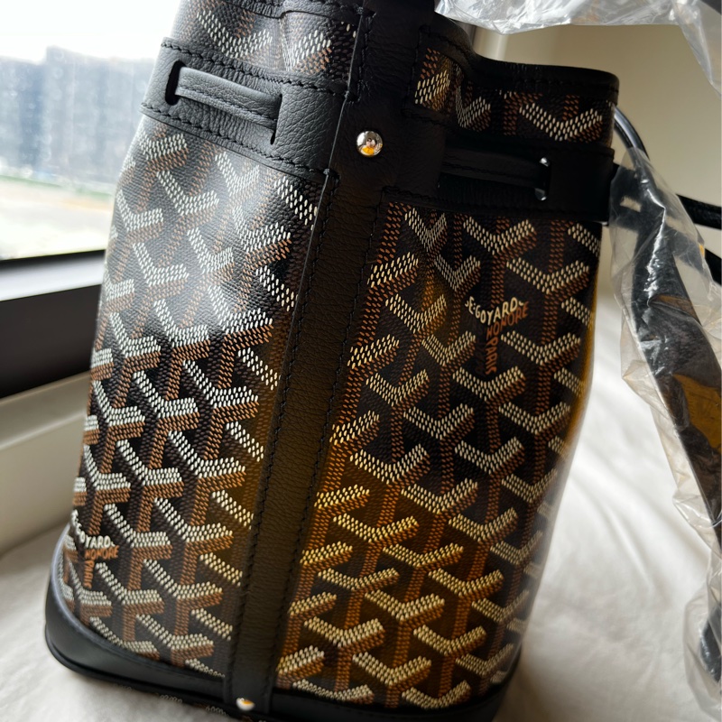 全新Goyard Petit Flot 水桶包 黑色-2