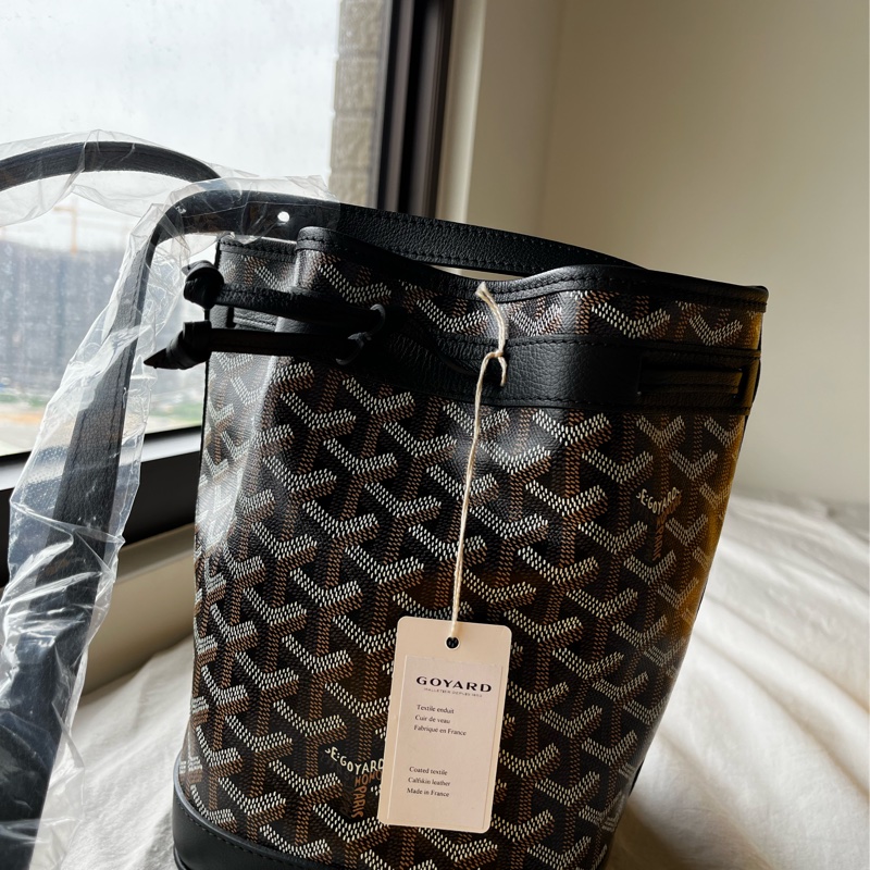 全新Goyard Petit Flot 水桶包 黑色-7