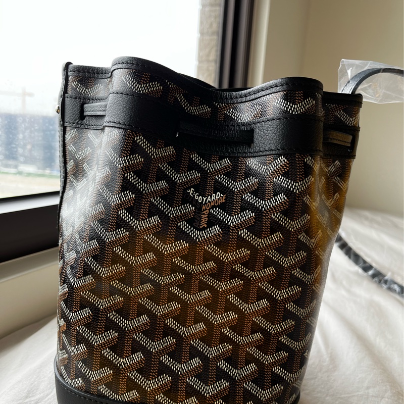 全新Goyard Petit Flot 水桶包 黑色-8