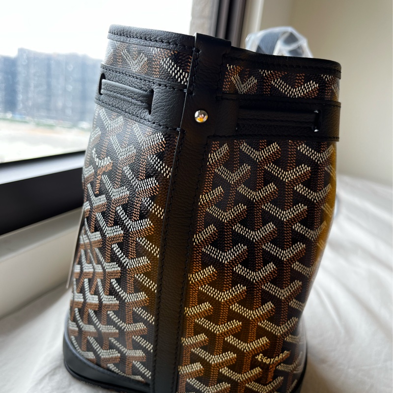 全新Goyard Petit Flot 水桶包 黑色-9