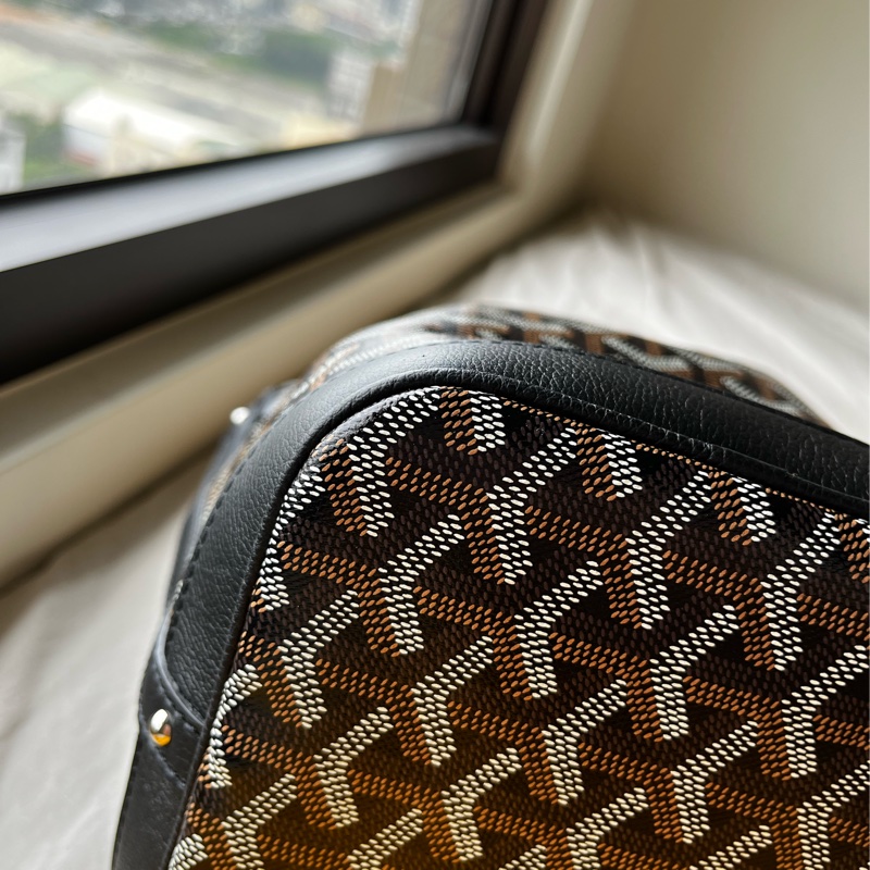 全新Goyard Petit Flot 水桶包 黑色-11