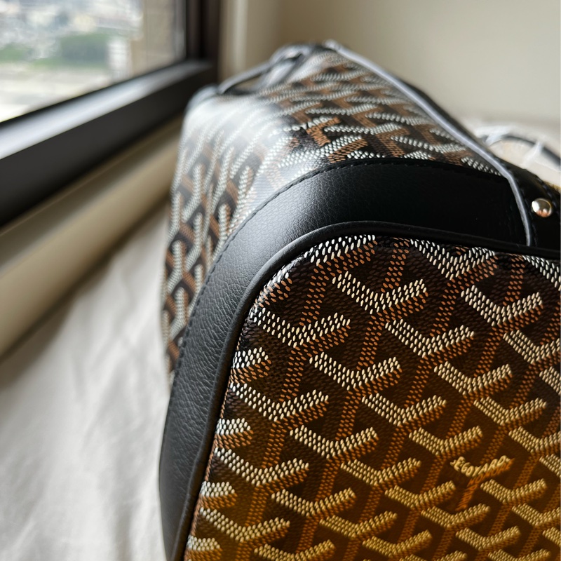 全新Goyard Petit Flot 水桶包 黑色-12