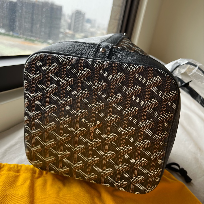 全新Goyard Petit Flot 水桶包 黑色-13