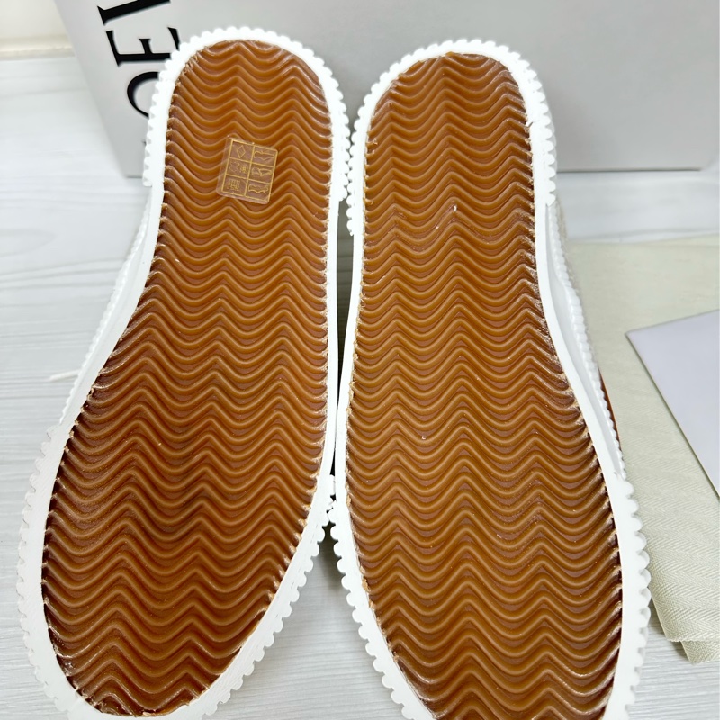 全新LOEWE/白色老花logo餅乾鞋/38號/娃娃鞋ANAGRAM JACQUARD FLAP SNEAKER-3