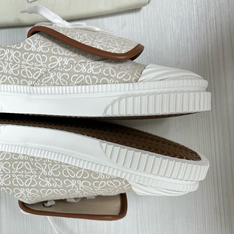 全新LOEWE/白色老花logo餅乾鞋/38號/娃娃鞋ANAGRAM JACQUARD FLAP SNEAKER-4