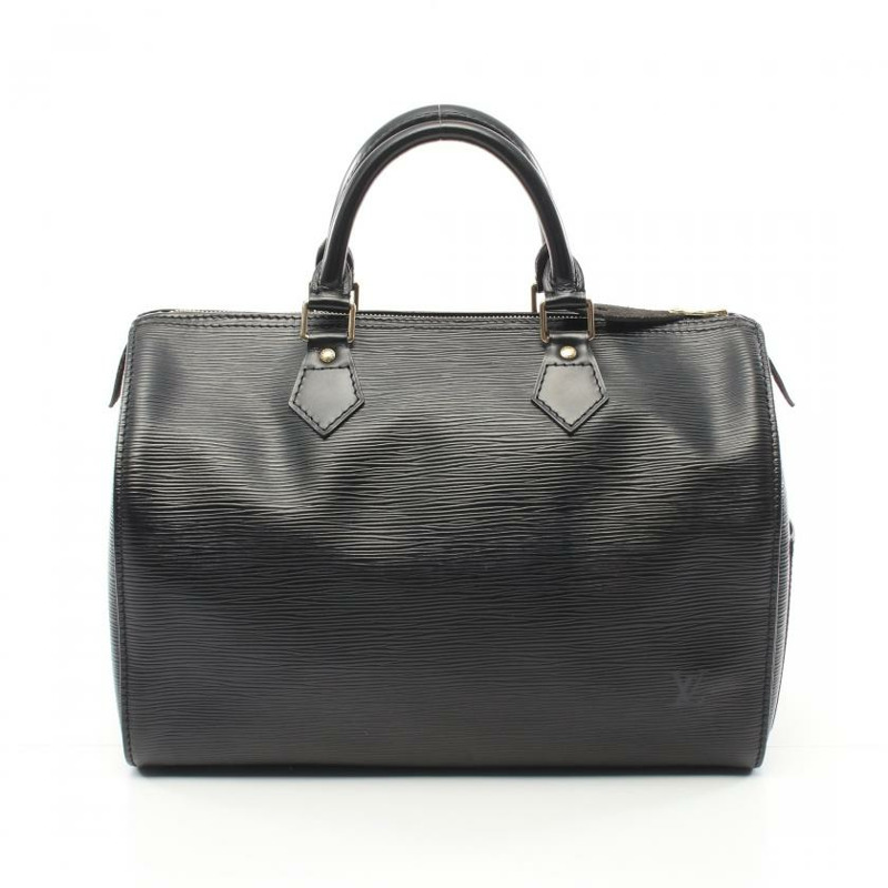 【日本直送】 LOUIS VUITTON LOUIS VUITTON Speedy30 水波紋 真皮手提包 黑色-0