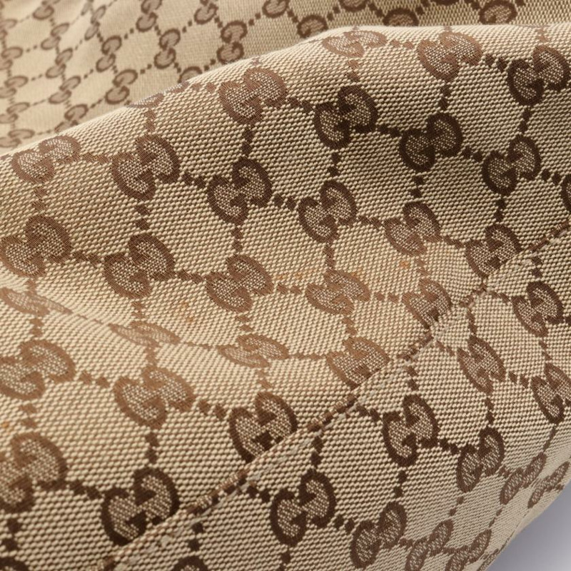 【日本直送】 GUCCI GUCCI SUKEY Diamante 帆布肩包 真皮 米色 黑色-6