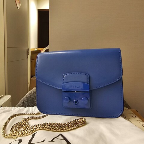 FURLA寶藍色樂高包(9成新）
