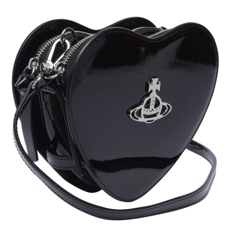 Vivienne Westwood Louise Heart 愛心漆皮包 黑色-6