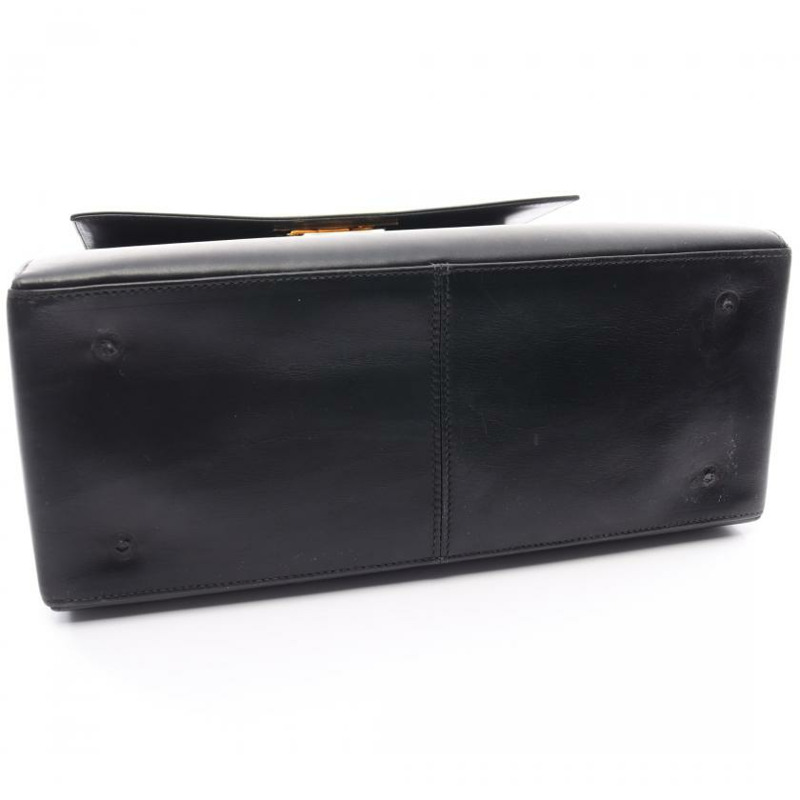 【日本直送】 Salvatore Ferragamo Salvatore Ferragamo Gancino 真皮手提包 黑色 兩用款-4