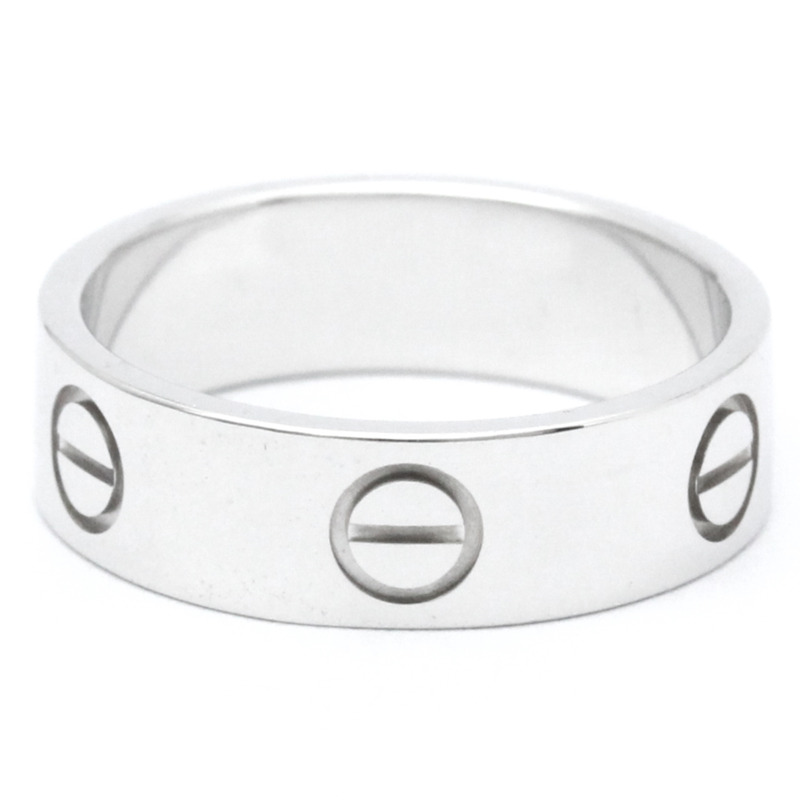 【日本直送】卡地亞 Love Love 戒指 白金 (18K) 時尚無石戒指 銀色-3