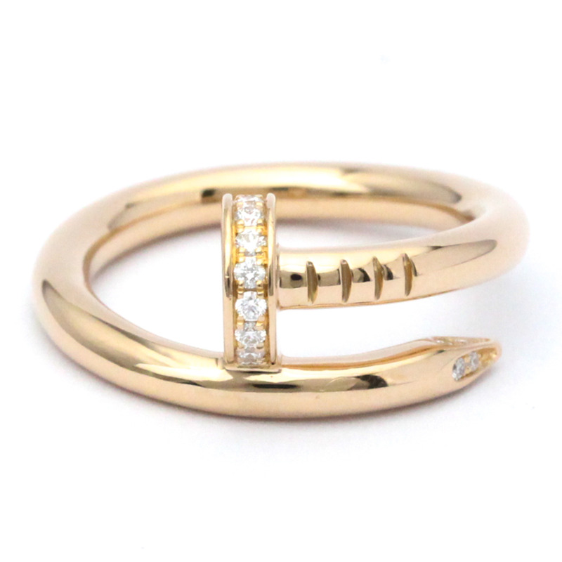 【日本直送】卡地亞 Juste Un Clou 玫瑰金 (18K) 時尚鑽石戒指克拉/0.13 玫瑰金-0