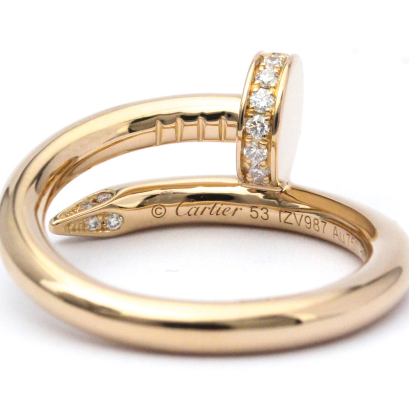 【日本直送】卡地亞 Juste Un Clou 玫瑰金 (18K) 時尚鑽石戒指克拉/0.13 玫瑰金-6
