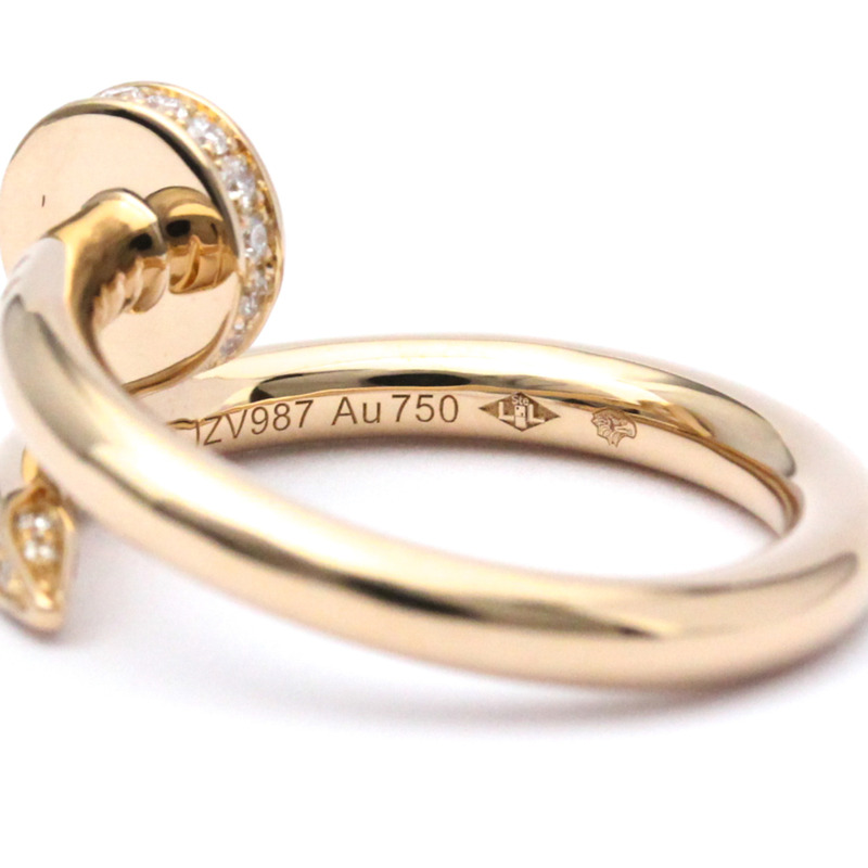 【日本直送】卡地亞 Juste Un Clou 玫瑰金 (18K) 時尚鑽石戒指克拉/0.13 玫瑰金-8