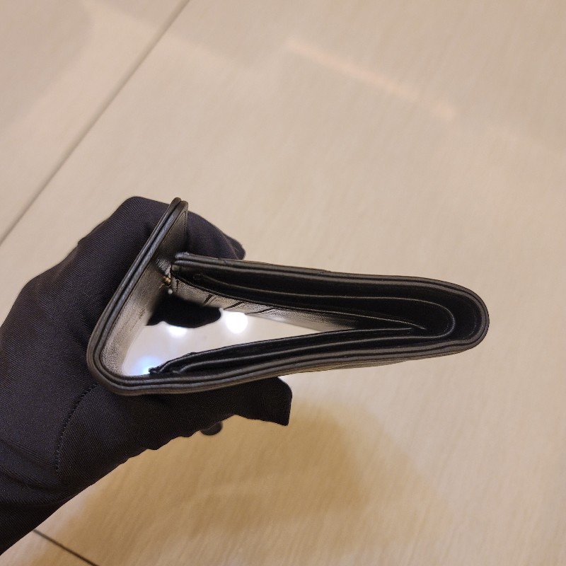 CHANEL 香奈兒 Boy系列黑銀三折短夾-14