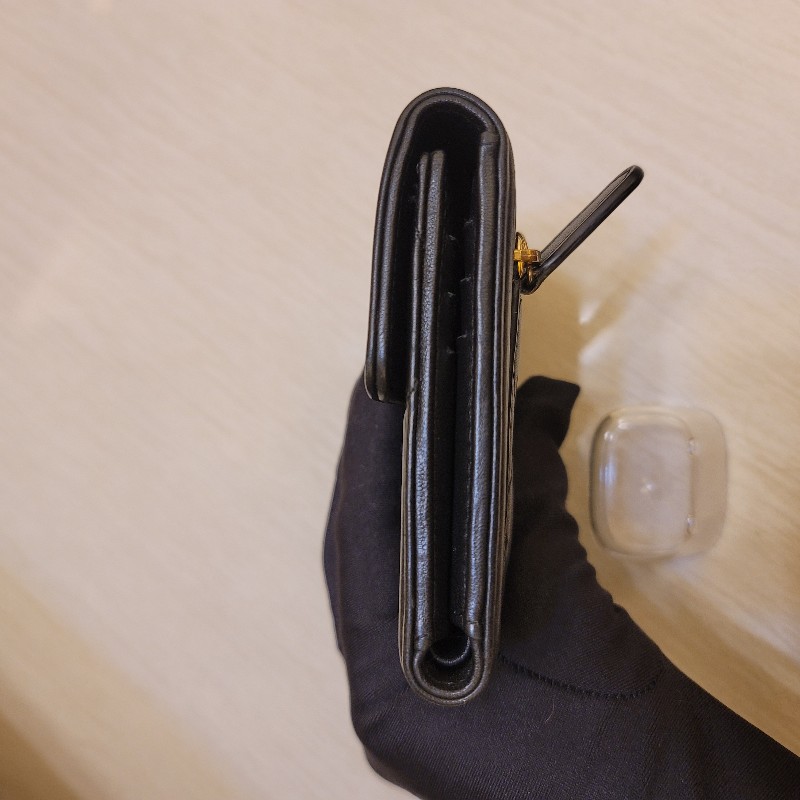 CHANEL 香奈兒 Boy系列黑銀三折短夾-17