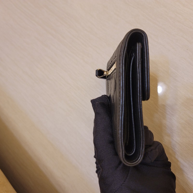 CHANEL 香奈兒 Boy系列黑銀三折短夾-18