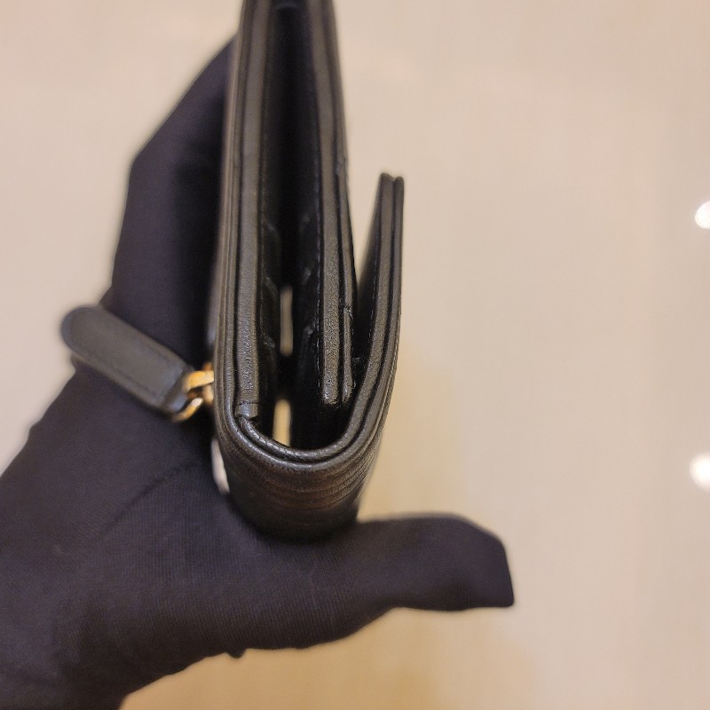 CHANEL 香奈兒 Boy系列黑銀三折短夾-21