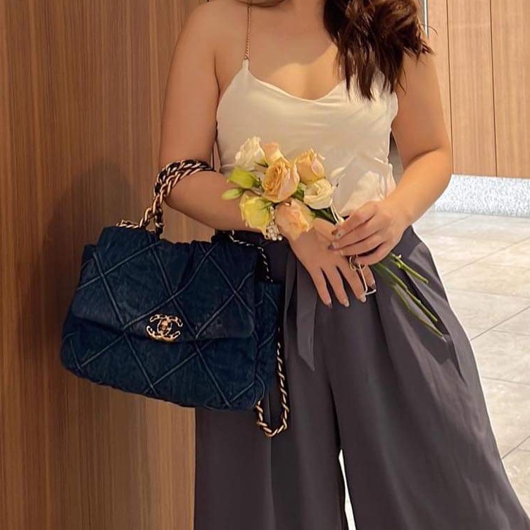 🩵💙Chanel 19牛仔包💙🩵 🩵Chanel 19系列 中型30cm 丹寧牛仔-0