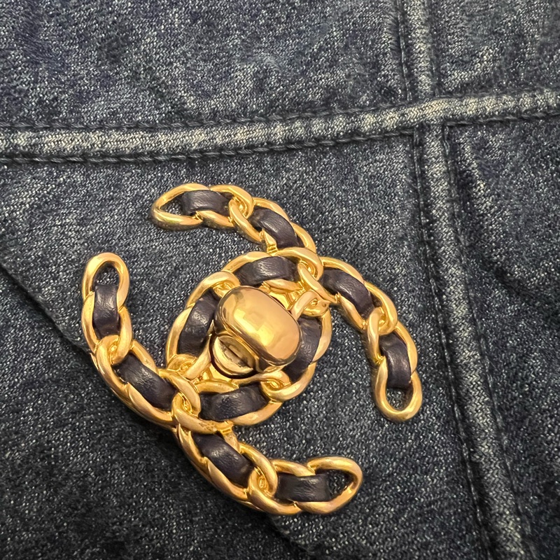 🩵💙Chanel 19牛仔包💙🩵 🩵Chanel 19系列 中型30cm 丹寧牛仔-4