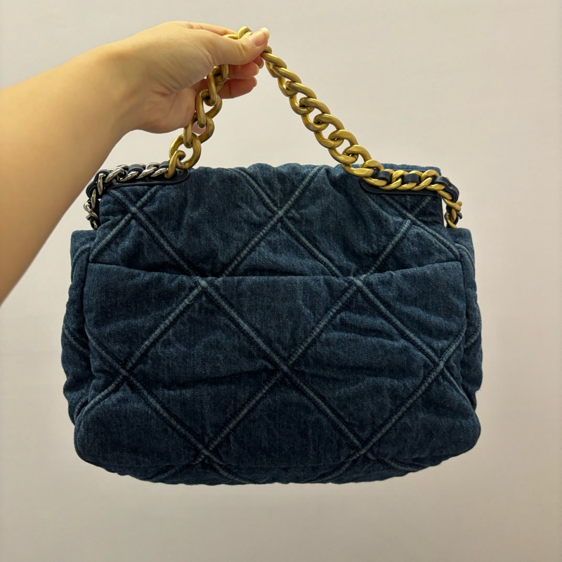 🩵💙Chanel 19牛仔包💙🩵 🩵Chanel 19系列 中型30cm 丹寧牛仔-9