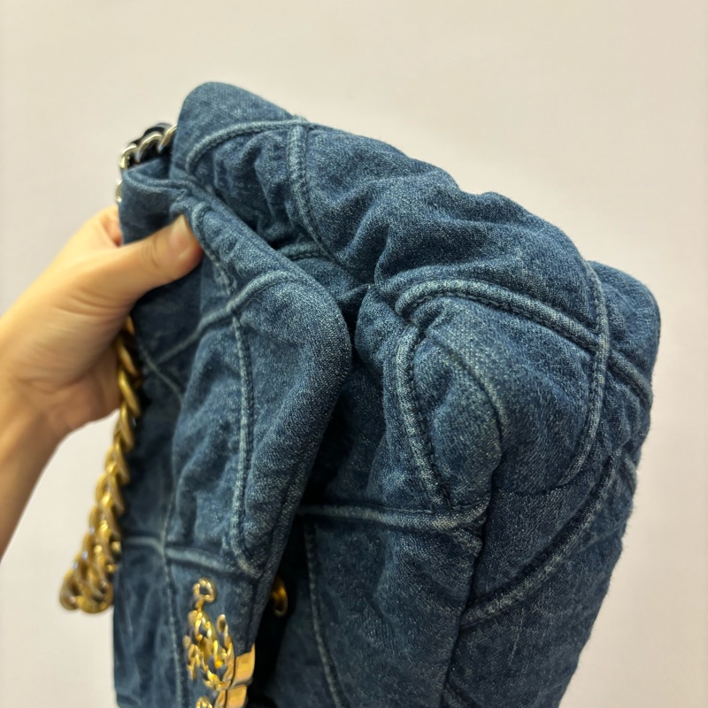 🩵💙Chanel 19牛仔包💙🩵 🩵Chanel 19系列 中型30cm 丹寧牛仔-14