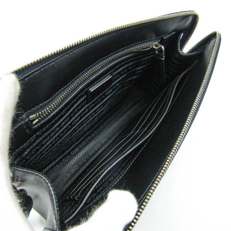 【日本直送】Prada Saffiano 男士皮革手拿包海軍藍-2