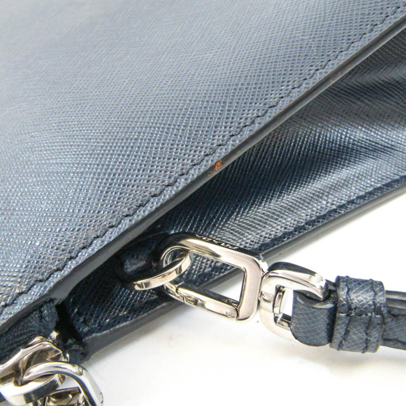 【日本直送】Prada Saffiano 男士皮革手拿包海軍藍-6