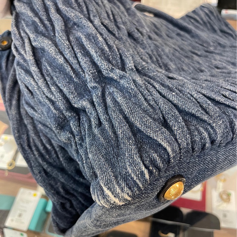 Miu miu牛仔丹寧托特包-11