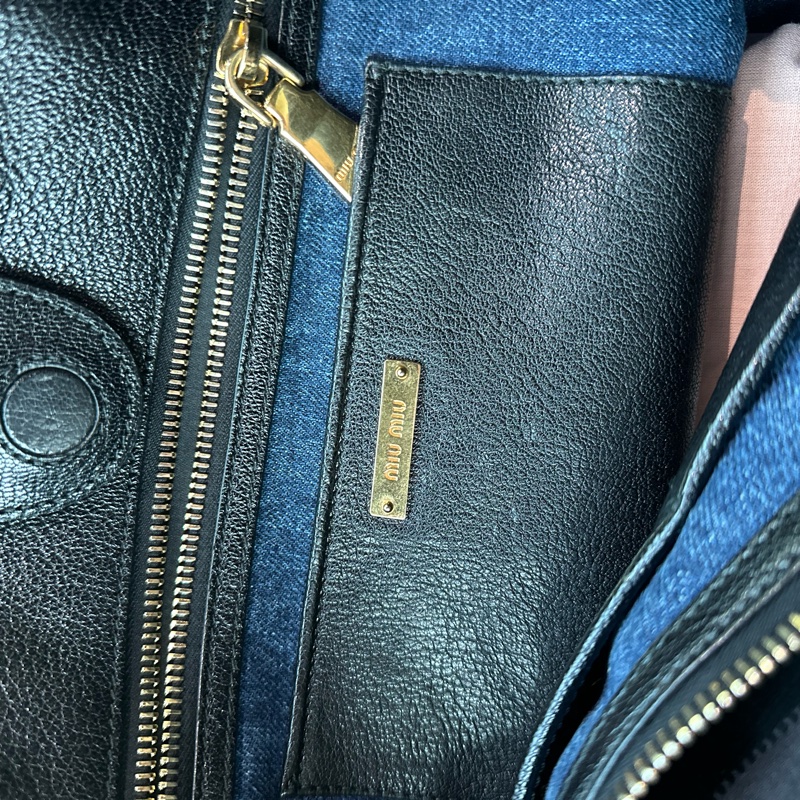 Miu miu牛仔丹寧托特包-14