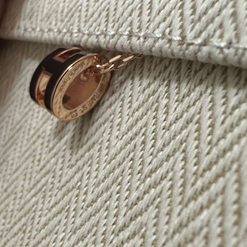 Hermes mini Pop H 項鍊 （全新）黑玫瑰金-2