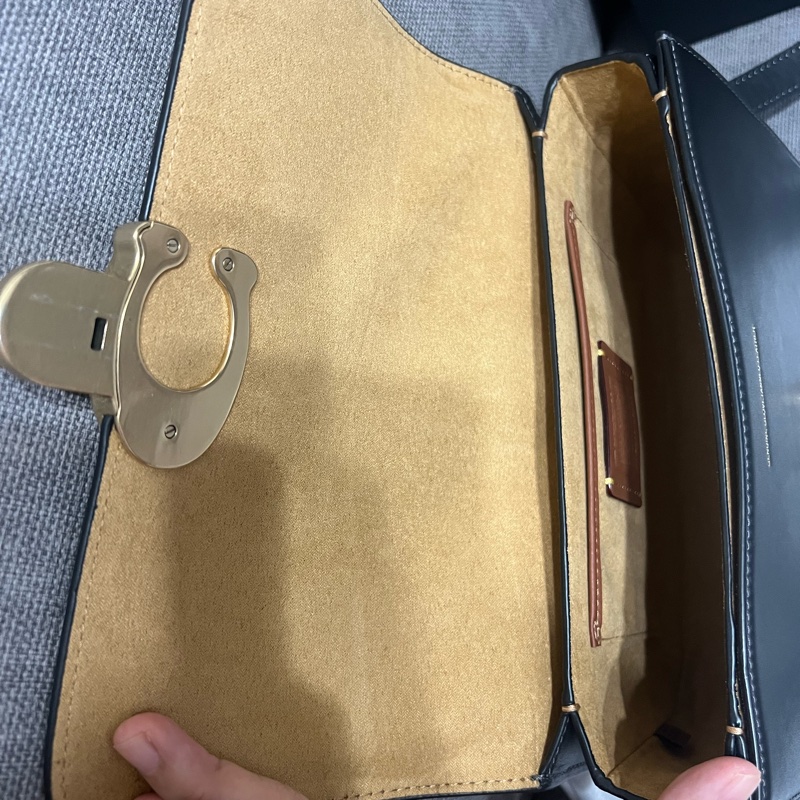 coach studio 25 肩背包 側背包 黑色 棒球手套鞣製皮革 單肩背包-7