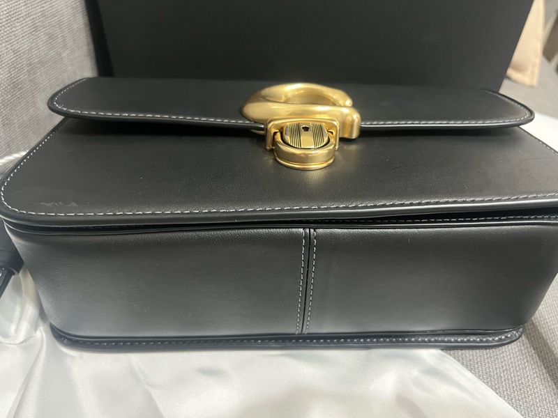 coach studio 25 肩背包 側背包 黑色 棒球手套鞣製皮革 單肩背包-9